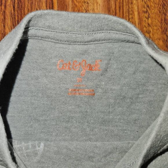6 for $25 🎃 Cat & Jack Grey Tee With Tennis Avocado Toddler Size 3T - Picture 2 of 4
